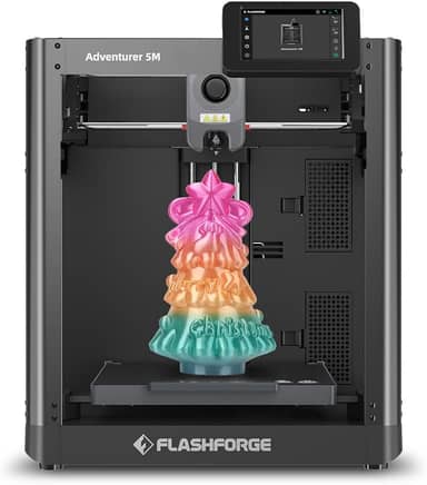 FLASHFORGE Impressora 3D Adventurer 5M, Alta Velocidade De 600 Mm/S, Nivelamento Totalmente Automático De 1 Clique, Extrusora Direta Atualizada, Bico De 280 °C De Rápida Remoção, Placa De Revestimen