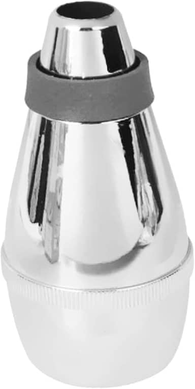 Amagogo Acessório de silenciador para trompete BB, ideal para músicos em fase de prática, Prata