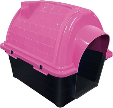 Furacão Pet Iglu Casinha de Plástico para Cães, Rosa, 2