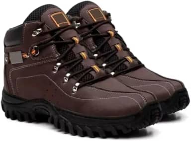 Bota Masculina Trilha e Aventura Solado Antiderrapante, Confortável e Resistente para Caminhadas e Uso Diário