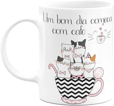Caneca Gato - Bom dia com caf? e meow