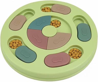 Puzzle Comedouro Interativo para Cães Ansiosos Antiderrapante e Alimentação Lenta (VERDE)