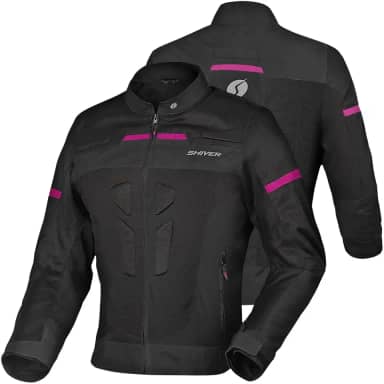 JAQUETA MOTOQUEIRO MOTOCILISTA VENT SHIVER FEMININA PRETO-ROSA TAM 3G