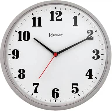 Relógio de Parede Quartz Cinza