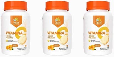 90 Comprimido Zinco Efervescente Vitamina C Selênio 1000mg