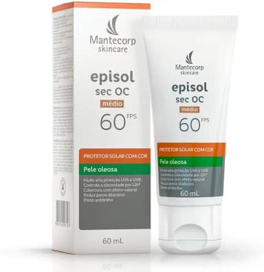 Mantecorp Skincare Protetor Solar Episol Sec Oc FPS 60 Médio 60ML, medio
