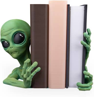 Suporte para Livros Alienígena Decorativo, Verde, Aparador de Livros Criativo em Resina