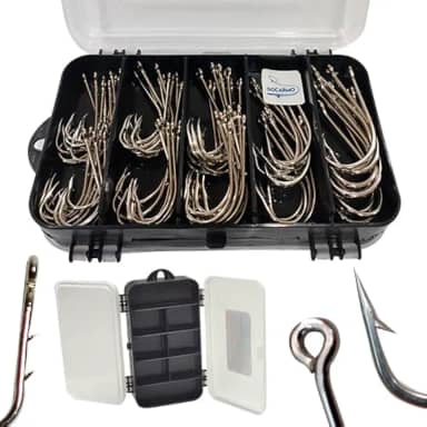 Estojo Anzol Marine Grande Espinhel com 80 Unidades Tucunaré