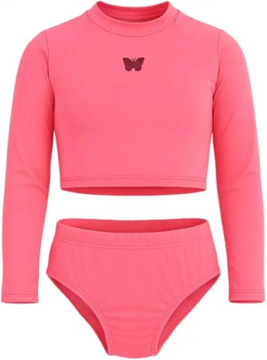 Biquíni Cropped Liso Menina Infantil Proteção Solar Uv
