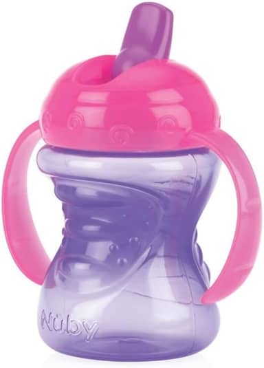 Nuby Copo com Alça e Bico Rígido Retrátil Lilás