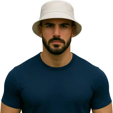 Chapéu Bucket Hat Unissex Liso Preto Estilo Moderno