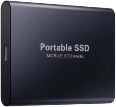 2 TB - Disco de Memória Flash SSD Portátil para Laptop, Desktop, Celular, TV e outros. Tipo-C USB 3.1, SSD Externo M.2 de Alta Velocidade, Disponível em Capacidades 500 GB a 256 TB (Preto, 2, TB)
