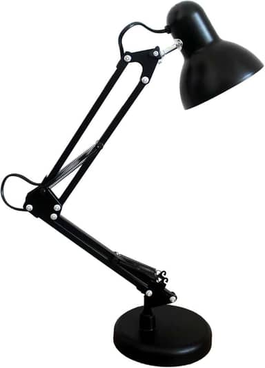 LUMINÁRIA DE MESA ARTICULÁVEL, COM BASE, 30W, IP20, E27, PRETO