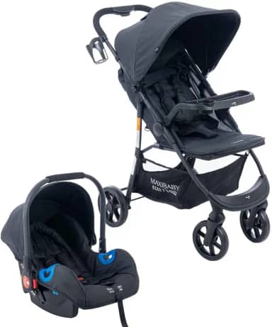 Carrinho de Bebê Com Bebê Conforto Startravel - Maxi Baby (Preto)