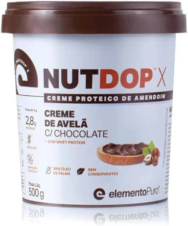 Elemento Puro Nutdop X Creme De Amendoim - Creme De Avelã Com Chocolate - 500G Elementopuro