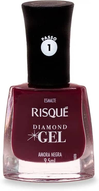 Risqué Esmalte Diamond Gel Amora Negra Cremoso 9 5Ml Amora Negra 9.5 Ml