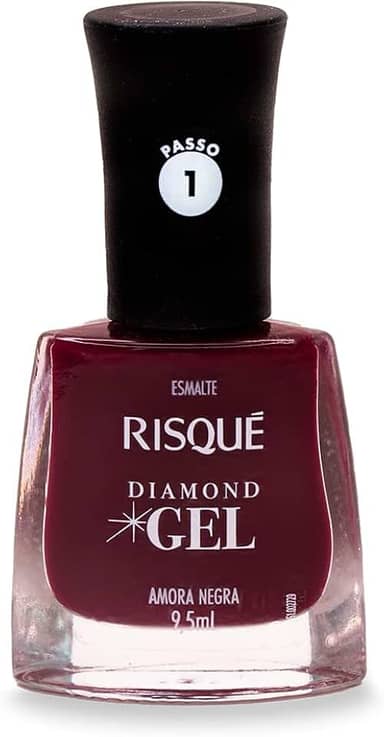 Risqué Esmalte Diamond Gel Amora Negra Cremoso 9 5Ml Amora Negra 9.5 Ml