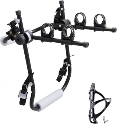 TRUE SPORT Suporte Transbike Universal para 2 Bicicletas, Compatível com Carros Sedan, Hatch e SUV, Preto