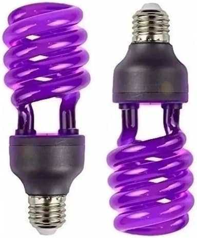 Lâmpada Luz Negra 36w Espiral - Efeito Neon - Energia Uv