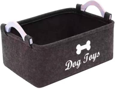 Cesto Organizador Dobrável Tecido Macio Ultra Resistente Para Brinquedos e Acessórios de Pets (Preto)