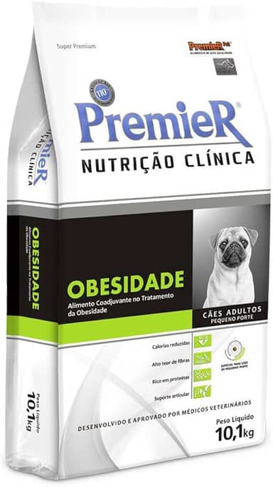 Premier nutrição clínica obesidade cães de pequeno porte 10,1kg Premier Pet para Todas Pequeno Todas as fases - Sabor Sem sabor