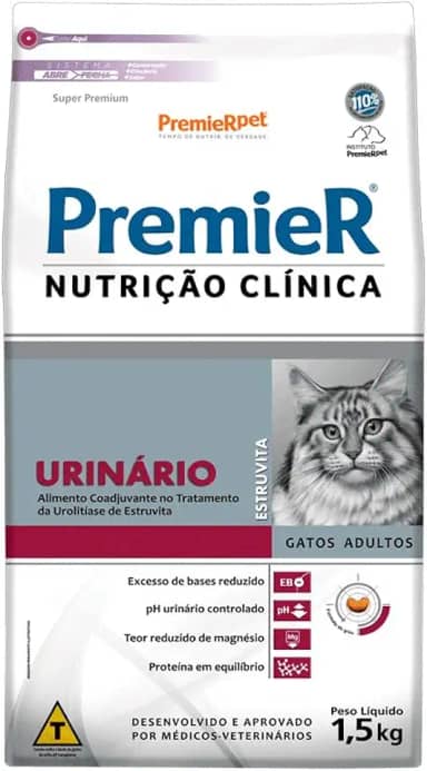 Ração Premier Nutrição Clinica Urinario para Gatos 7,5 kg