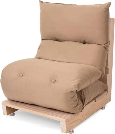 Futon de Espuma Almofada Dobrável Solteiro Bege 170x60cm - BF Colchões