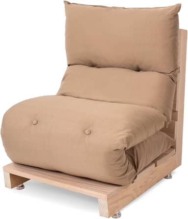 Futon de Espuma Almofada Dobrável Solteiro Bege 170x60cm - BF Colchões