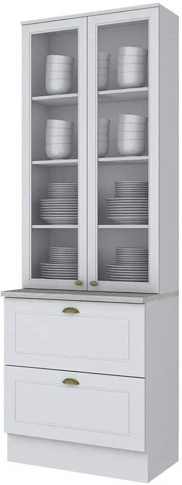 Cristaleira 2 Portas 2 Gavetas Americana Henn