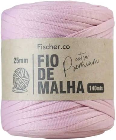 Fio de Malha Extra Premium Fischer 25mm x Rolo com 140m (07 ROSE ANTIGO)