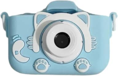 Câmera Digital Infantil Portátil 20MP 1080P HD Câmera de Vídeo Filmadora Câmera Selfie recarregável fofa com Tela de 1,9 Polegadas e Jogos de Suporte Fotografia (GATINHO AZUL)