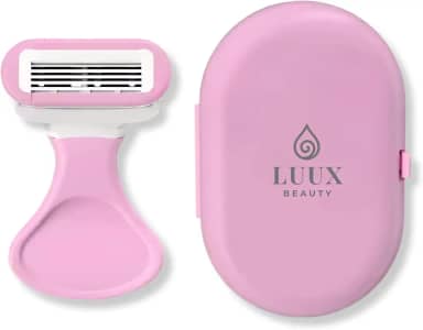 Mini Aparelho de Depilar Feminino – Vem com Estojo Próprio, Um Cabeçote c/ 5 Camadas em Aço Alemão, Flexível, Tira Lubrificante com Aloe Vera & Vitamina E, Portátil e Ergonômico, Ideal para Viagens. Perfeito para Peles Sensíveis.