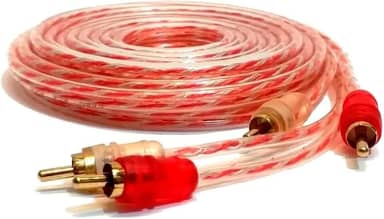 CABO RCA CRISTAL INJETADO 1,5 METROS 1,5M AUDIO AUTOMOTIVO