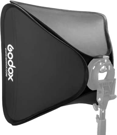 Godox Softbox Kit portátil dobrável de 60 cm x 60 cm para câmera, fotografia, estúdio, flash compatível com suporte Bowens Elinchrom