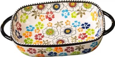 Pratos de caçarola para forno – Conjunto de assadeiras de cerâmica polonesa para assar, assadeiras de cerâmica seguras para forno, pronto para presente para padeiros, Ação de Graças