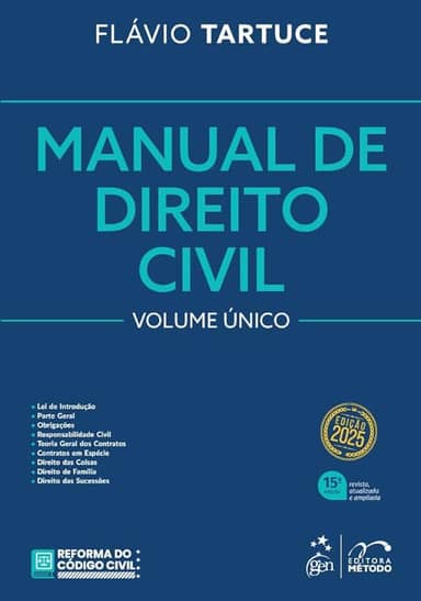 Manual de Direito Civil - Vol. Único - 15ª Edição 2025