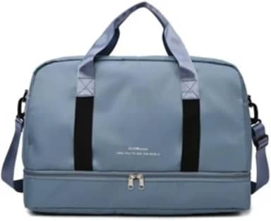 Bolsa De Viagem Sport Com Bolso Impermeável Alça Lateral 30L Capacidade (azul claro)