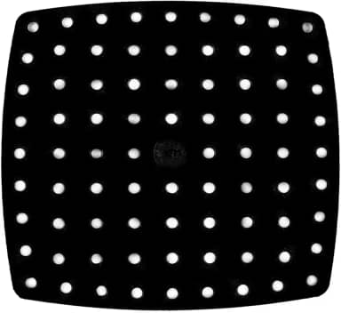 Tapete Air Fryer Perfurado Quadrado E Redondo Silicone Não Gruda Reutilizavel Facil De Limpar Fritadeira Eletrica (Preto, 22cm Quadrado)