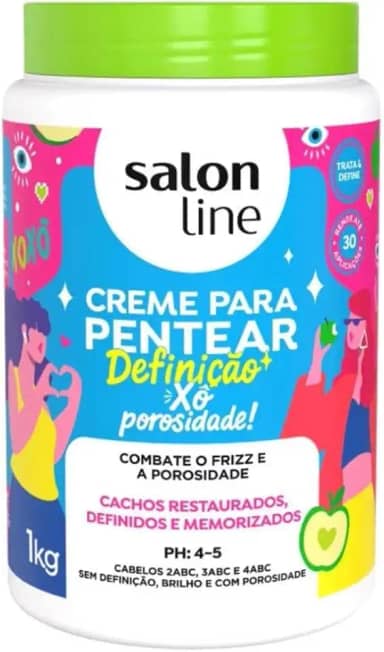 SALON LINE CREME PENTEAR DEFINICAO CACHOS XO POROSIDADE 1KG
