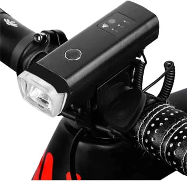 Lanterna Farol Bicicleta Bike Luz Ultra Led A Prova D'agua impermeável, 5 modos de luz Com Fotocelula inteligente Recarregavel USB