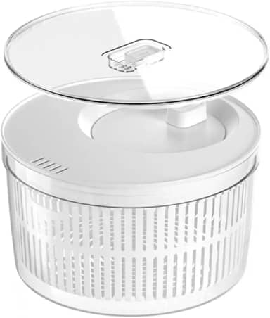 Ou Kit Organizador e Secador de Saladas 5,5L Natural Linha Clear Fresh