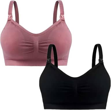 Kit com 2 Sutiã Amamentação Bojo Removível Confortável Gestante Sem Aro