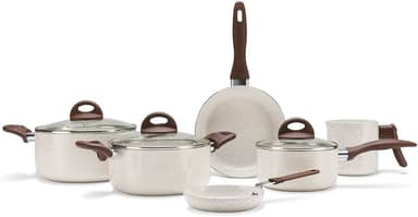 Brinox - Jogo de Panelas Antiaderente Ceramic Life 6 Peças Smart Plus - Vanilla