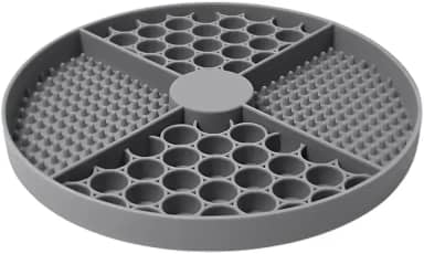 HOMELIFE Tapete Lamber/Comedouro de Silicone Pet NT-13 para Cães/Gatos, 4 Seções, Alimentação Lenta, Design Prático, Cor Cinza