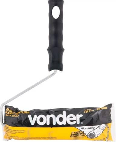 Rolo para pintura microfibra 09cm antirrespingo com suporte rpv2012 - Vonder