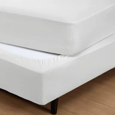 Saia Fit Box Queen Size com Elástico 100% Algodão Branco