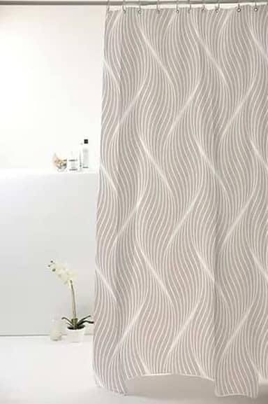 CORTINA BOX POLIESTER 1.98X1.80M ONDAS CINZA 828908