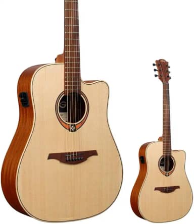 Violão Elétrico Folk Tampo Sólido Lâg T70DCE-NAT Natural