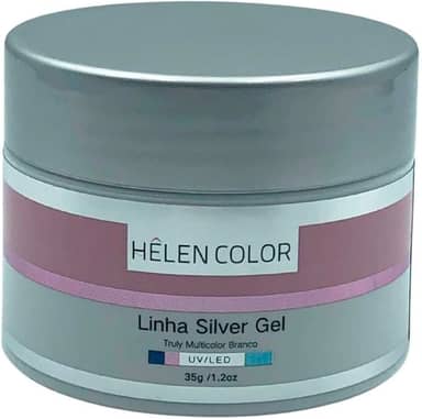 Gel para Unhas de Gel Helen Color Linha Silver Fibra de Vidro – Branco 35g