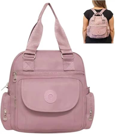 Mochila Bolsa Feminina Casual, Ajustável, Resistente à Água, para Escola, Trabalho e Passeio